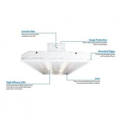 Best Sale 😍 2 ft. 700-Watt Equivalent Integrated LED White High Bay Light 4000K by NICOR ✔️ -NICOR Sales Store white powder coat nicor high bay lights hbl3162unv40k a0 1000