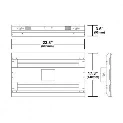 Outlet 😀 2 ft. 900-Watt Equivalent Integrated LED White High Bay Light 5000K by NICOR 😍 -NICOR Sales Store white powder coat nicor high bay lights hbl3223unv50k 77 1000