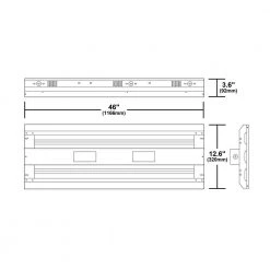 Cheap 🎁 4 ft. 1000-Watt Equivalent Integrated LED White High Bay Light 5000K by NICOR 🤩 -NICOR Sales Store white powder coat nicor high bay lights hbl3321unv50k 77 1000
