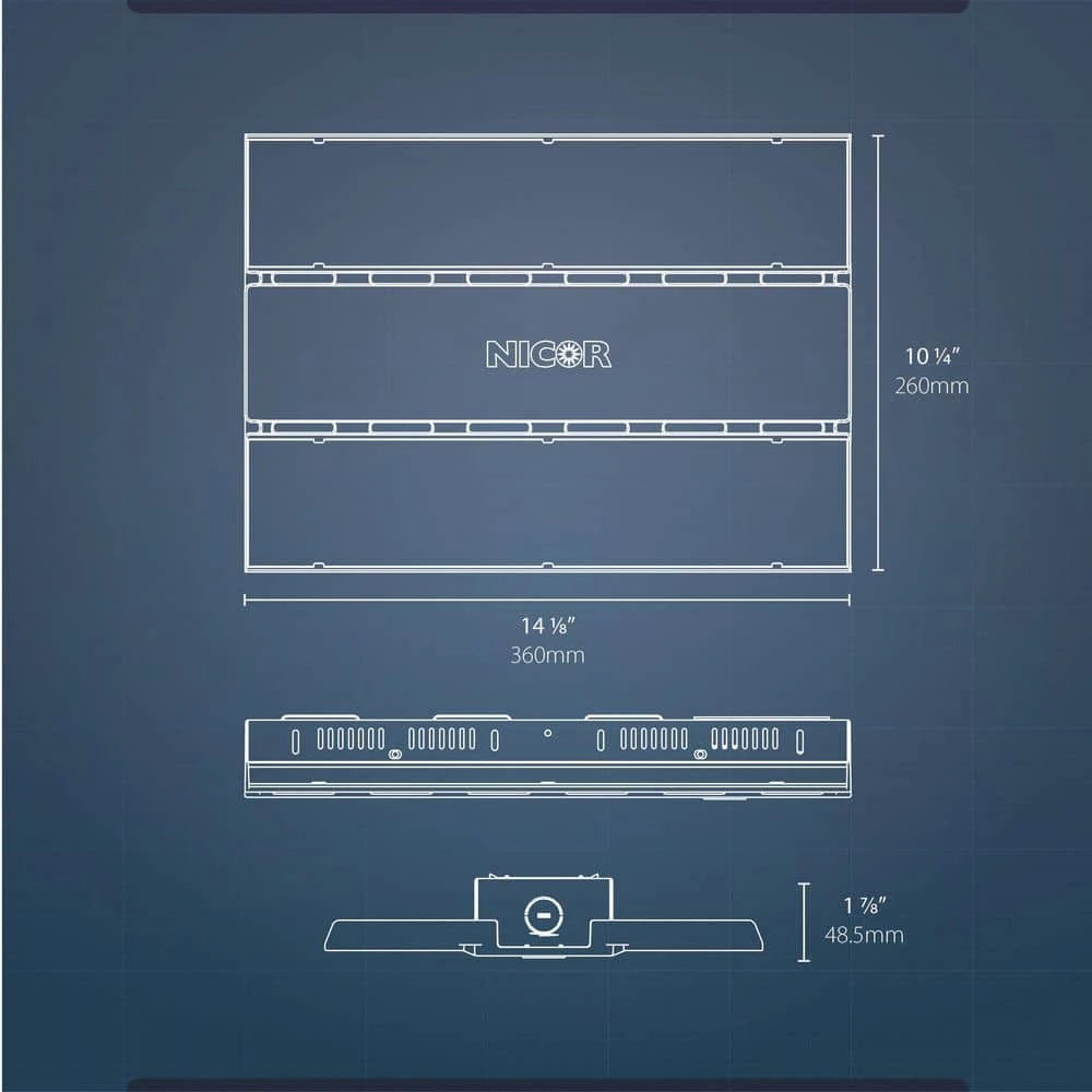 Best deal ⭐ HML1 1 ft. 600-Watt Equivalent Integrated LED White Slim High Bay Light 5000K by NICOR 🥰 10 Best deal ⭐ HML1 1 ft. 600-Watt Equivalent Integrated LED White Slim High Bay Light 5000K by NICOR 🥰 - Image 8