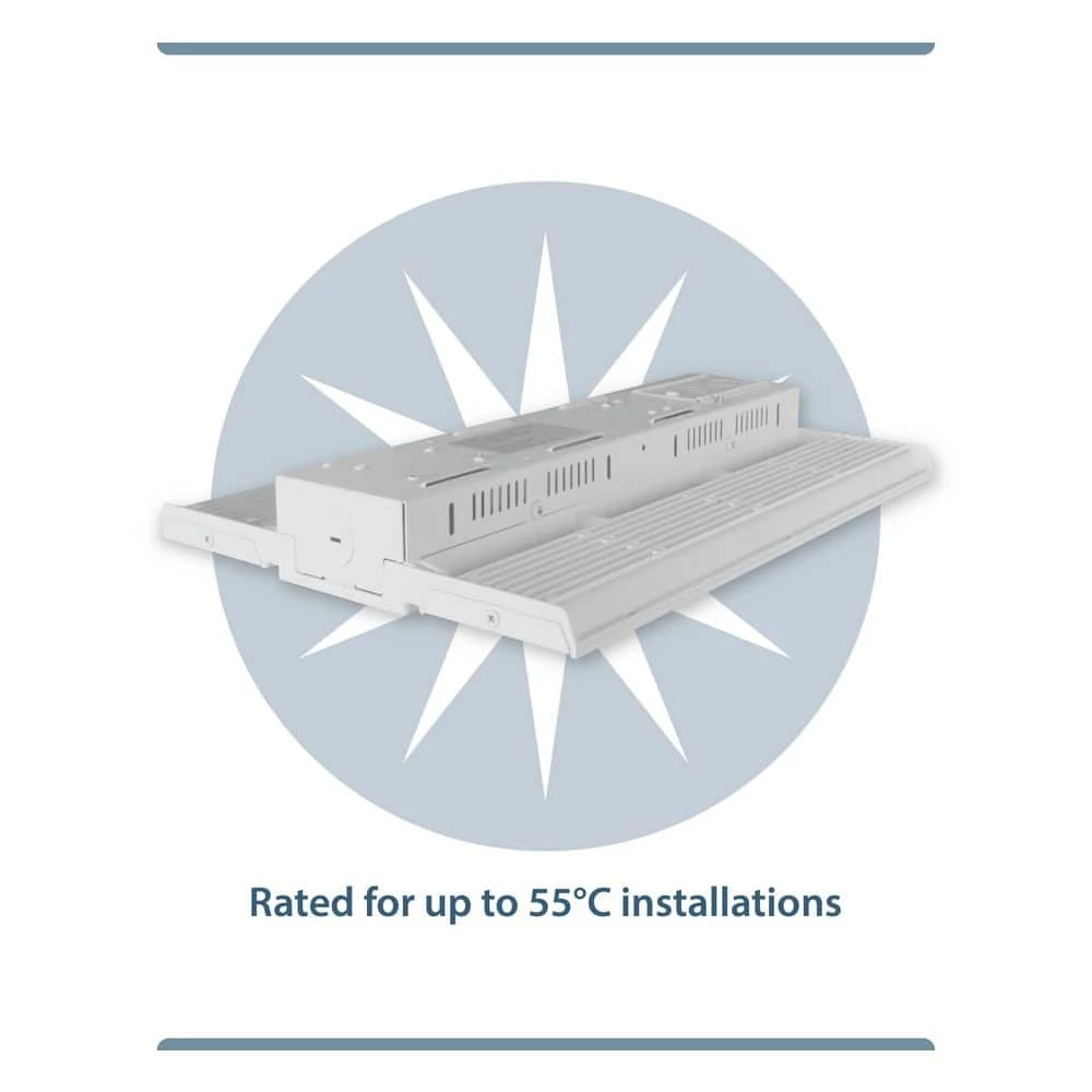 Best deal ⭐ HML1 1 ft. 600-Watt Equivalent Integrated LED White Slim High Bay Light 5000K by NICOR 🥰 7 Best deal ⭐ HML1 1 ft. 600-Watt Equivalent Integrated LED White Slim High Bay Light 5000K by NICOR 🥰 - Image 5