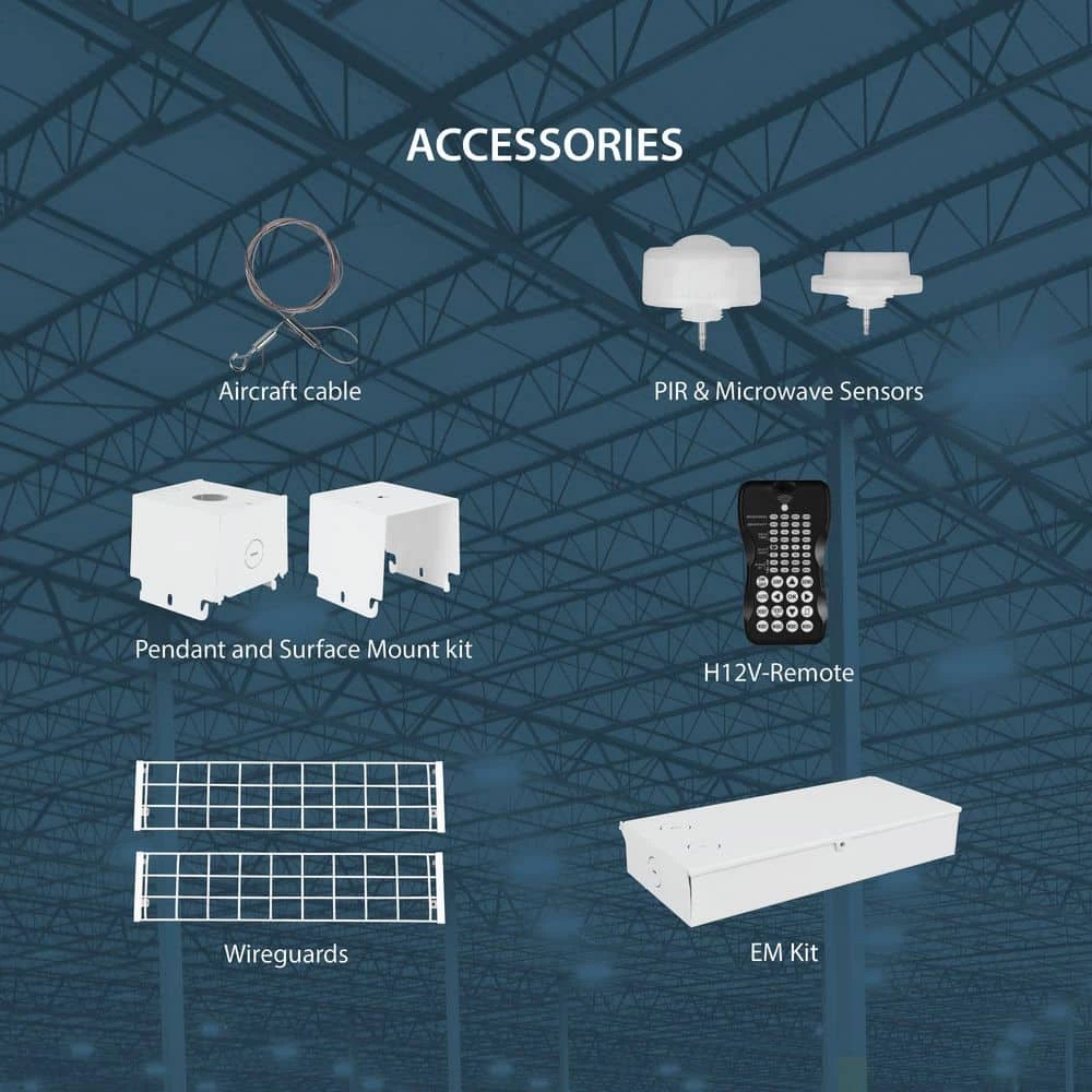 Best deal ⭐ HML1 1 ft. 600-Watt Equivalent Integrated LED White Slim High Bay Light 5000K by NICOR 🥰 8 Best deal ⭐ HML1 1 ft. 600-Watt Equivalent Integrated LED White Slim High Bay Light 5000K by NICOR 🥰 - Image 6
