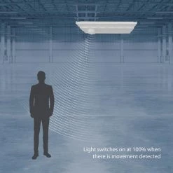 Best Pirce 🌟 HML1 1 ft. 700-Watt Equivalent Integrated LED White Slim High Bay Light with Sensor Socket 5000K by NICOR 🎁 -NICOR Sales Store white powder coat nicor high bay lights hml1150u50as 4f 1000