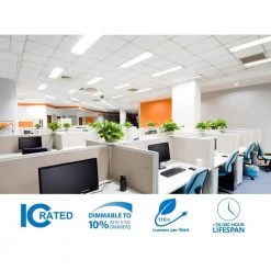 Brand new 🛒 T6C 1 ft. x 4 ft. 200-Watt Equivalent Integrated LED White Troffer, Selectable CCT by NICOR 💯 -NICOR Sales Store white powder coat nicor troffers t6cs114su8 1d 1000