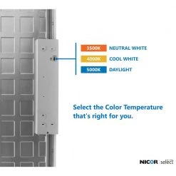 Brand new 🛒 T6C 1 ft. x 4 ft. 200-Watt Equivalent Integrated LED White Troffer, Selectable CCT by NICOR 💯 -NICOR Sales Store white powder coat nicor troffers t6cs114su8 40 1000