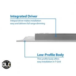 Brand new 🛒 T6C 1 ft. x 4 ft. 200-Watt Equivalent Integrated LED White Troffer, Selectable CCT by NICOR 💯 -NICOR Sales Store white powder coat nicor troffers t6cs114su8 66 1000