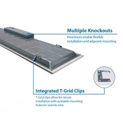 Brand new 🛒 T6C 1 ft. x 4 ft. 200-Watt Equivalent Integrated LED White Troffer, Selectable CCT by NICOR 💯 -NICOR Sales Store white powder coat nicor troffers t6cs114su8 a0 1000