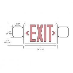 Outlet ⭐ ECL1 50-Watt Equivalent White Integrated LED Emergency Exit Sign with Remote Capability by NICOR 🛒 -NICOR Sales Store white red lettering nicor emergency exit lights ecl1 10 unv wh r2r fa 1000