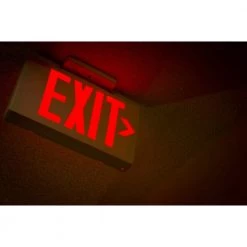 Cheapest 😀 EXL1 Series 1.2-Volt White Integrated LED Emergency Exit Sign with Red Lettering by NICOR 💯 -NICOR Sales Store white red lettering nicor emergency exit lights exl1 10 unv wh r 2 44 1000