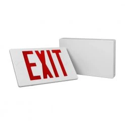 Cheapest 😀 EXL1 Series 1.2-Volt White Integrated LED Emergency Exit Sign with Red Lettering by NICOR 💯 -NICOR Sales Store white red lettering nicor emergency exit lights exl1 10 unv wh r 2 4f 1000