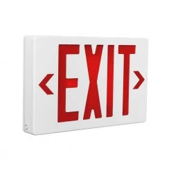 Cheapest 😀 EXL1 Series 1.2-Volt White Integrated LED Emergency Exit Sign with Red Lettering by NICOR 💯 -NICOR Sales Store white red lettering nicor emergency exit lights exl1 10 unv wh r 2 c3 1000