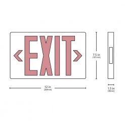 Cheapest 😀 EXL1 Series 1.2-Volt White Integrated LED Emergency Exit Sign with Red Lettering by NICOR 💯 -NICOR Sales Store white red lettering nicor emergency exit lights exl1 10 unv wh r 2 fa 1000