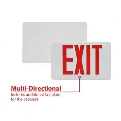 Deals 🤩 EXL4 Series Integrated LED White Emergency Exit Sign, Red Lettering by NICOR 😍 -NICOR Sales Store white red lettering nicor emergency exit lights exl41unvwhr2 66 1000