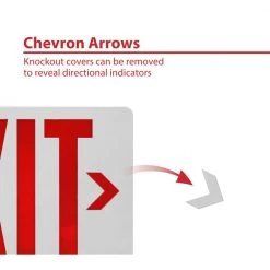 Deals 🤩 EXL4 Series Integrated LED White Emergency Exit Sign, Red Lettering by NICOR 😍 -NICOR Sales Store white red lettering nicor emergency exit lights exl41unvwhr2 a0 1000