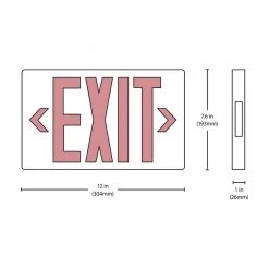 Deals 🤩 EXL4 Series Integrated LED White Emergency Exit Sign, Red Lettering by NICOR 😍 -NICOR Sales Store white red lettering nicor emergency exit lights exl41unvwhr2 fa 1000