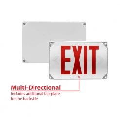 Flash Sale ๐ EXL5 Series 25-Watt Equivalent Integrated LED Outdoor White Emergency Exit Sign, Red Lettering by NICOR โ๏ธ 17 Flash Sale ๐ EXL5 Series 25-Watt Equivalent Integrated LED Outdoor White Emergency Exit Sign, Red Lettering by NICOR โ๏ธ -NICOR Sales Store white red lettering nicor emergency exit lights exl51unvwhr2 66 1000