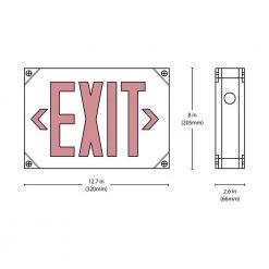 Flash Sale ๐ EXL5 Series 25-Watt Equivalent Integrated LED Outdoor White Emergency Exit Sign, Red Lettering by NICOR โ๏ธ 21 Flash Sale ๐ EXL5 Series 25-Watt Equivalent Integrated LED Outdoor White Emergency Exit Sign, Red Lettering by NICOR โ๏ธ -NICOR Sales Store white red lettering nicor emergency exit lights exl51unvwhr2 fa 1000