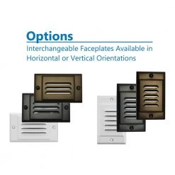 Best deal 🛒 STP Series Hardwire White LED Stair Light with Horizontal and Vertical Faceplates by NICOR 🔥 -NICOR Sales Store white vertical and horizontal nicor stair lights stp 10 120 wh 44 1000