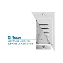 Best deal 🛒 STP Series Hardwire White LED Stair Light with Horizontal and Vertical Faceplates by NICOR 🔥 -NICOR Sales Store white vertical and horizontal nicor stair lights stp 10 120 wh 4f 1000