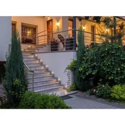 Best deal 🛒 STP Series Hardwire White LED Stair Light with Horizontal and Vertical Faceplates by NICOR 🔥 -NICOR Sales Store white vertical and horizontal nicor stair lights stp 10 120 wh 76 1000