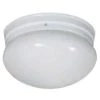 Coupon 🔔 1-Light White Flushmount with White Glass Shade by Yosemite Home Decor 🎁