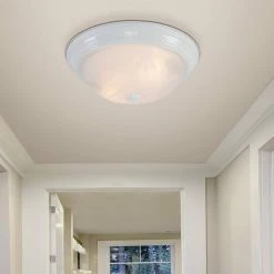 Best reviews of ✨ Belen 2-Light White Flush Mount with White Marble Glass Shade by Yosemite Home Decor 🥰 -NICOR Sales Store white yosemite home decor flush mount lights jk102 13wh 31 1000