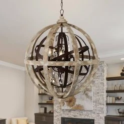 Cheap 😉 5-Light Wood Chandelier by Yosemite Home Decor 🎉 -NICOR Sales Store wood yosemite home decor chandeliers rl8001c 5w 31 1000
